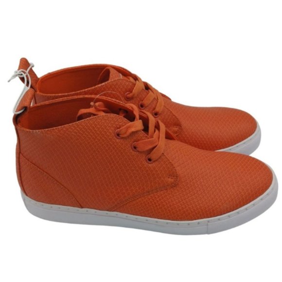 NWOB- Blvckscvle Orange Snakeskin Sneaker Style Shoes Size 9 & 10 - Picture 5 of 7